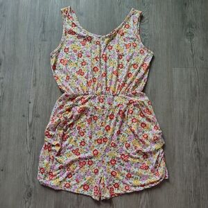 White Birch Colorful Floral Kids One Piece